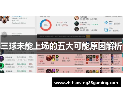 三球未能上场的五大可能原因解析